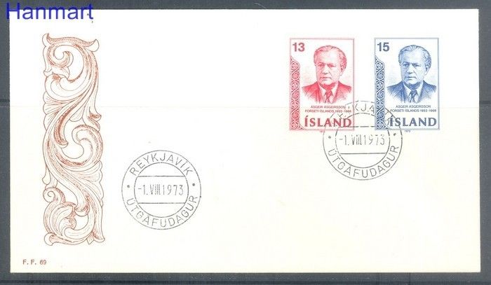 Znaczek Islandia 1973 FDC