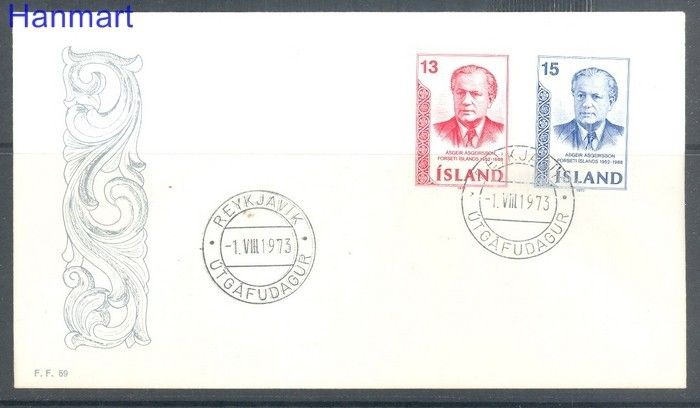 Znaczek Islandia 1973 FDC