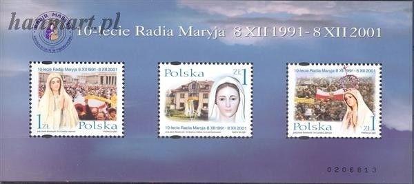 Znaczek Polska 2001 Mi bl 148 Fi bl 178 Czyste **