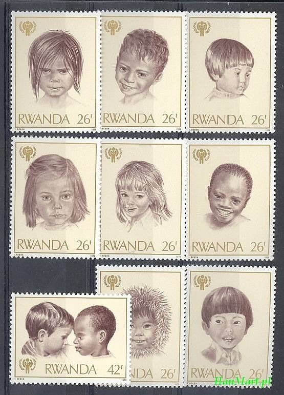 Znaczek Rwanda 1979 Mi 992-1000 Czyste **