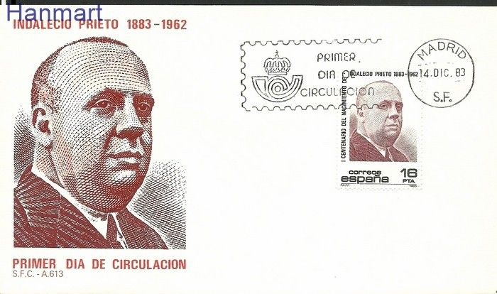 Znaczek Hiszpania 1983 Mi 2617 FDC
