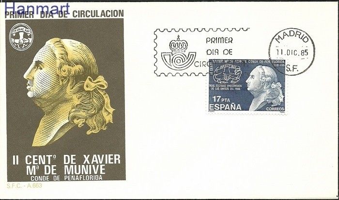 Znaczek Hiszpania 1985 Mi 2708 FDC