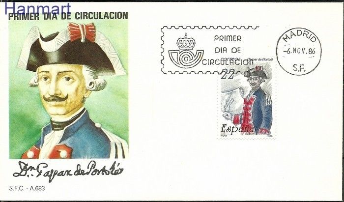 Znaczek Hiszpania 1986 Mi 2749 FDC