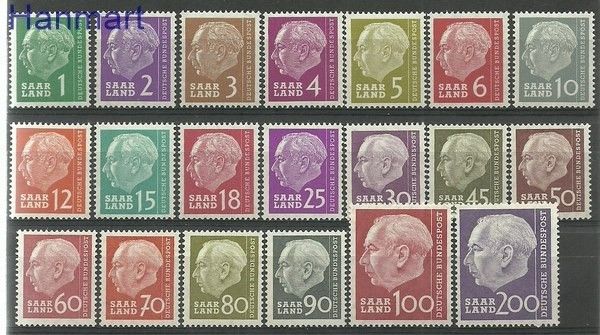 Znaczek Saara 1957 Mi 380-399 Czyste **