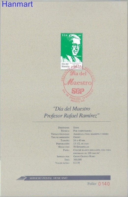 Znaczek Meksyk 1997 Mi 2636 FDC