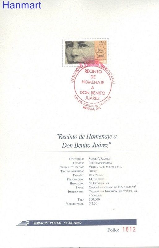 Znaczek Meksyk 1998 Mi 2708 FDC
