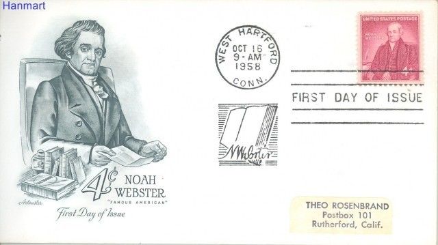 Znaczek USA 1958 Mi adr 740 FDC