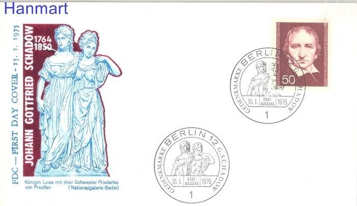 Znaczek Berlin Niemcy 1975 FDC