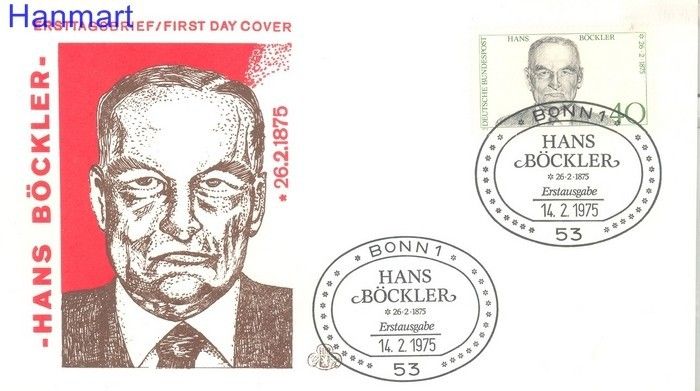 Znaczek Niemcy 1975 FDC