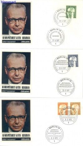 Znaczek Berlin Niemcy 1971 Mi 393-396 FDC