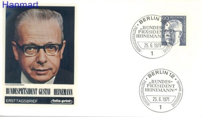 Znaczek Berlin Niemcy 1971 Mi 394 FDC
