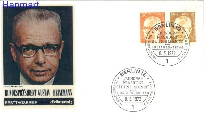 Berlin Niemcy 1971 Mi 395-396 FDC