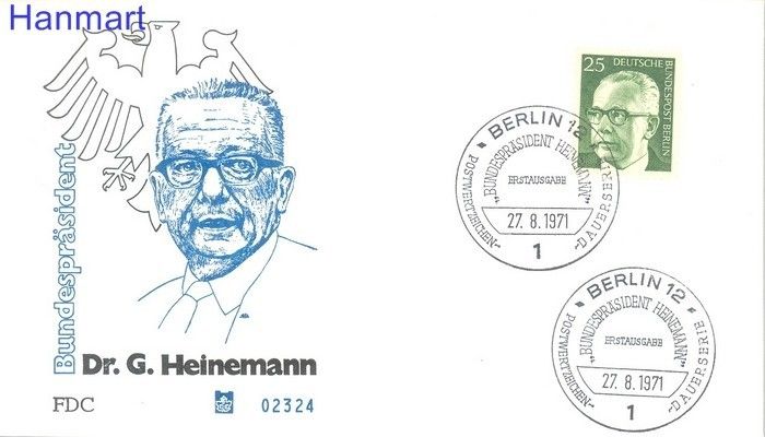 Znaczek Berlin Niemcy 1971 FDC