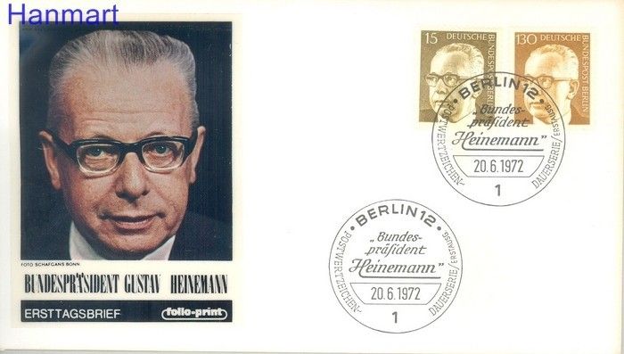 Znaczek Berlin Niemcy 1972 FDC