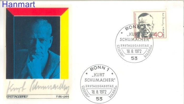 Znaczek Niemcy 1972 FDC