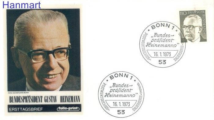 Znaczek Niemcy 1972 Mi 727 FDC