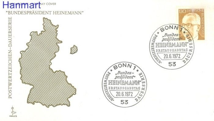 Znaczek Niemcy 1972 FDC
