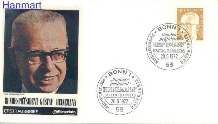 Znaczek Niemcy 1972 FDC