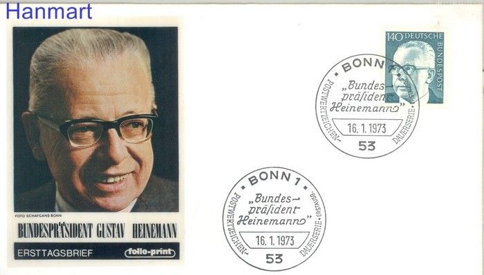 Znaczek Niemcy 1972 Mi 729 FDC