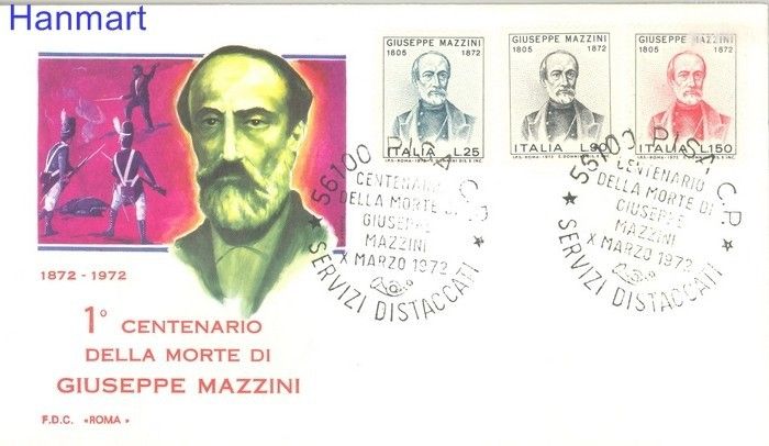 Znaczek Włochy 1972 FDC
