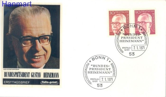 Znaczek Niemcy 1970 Mi 643 FDC