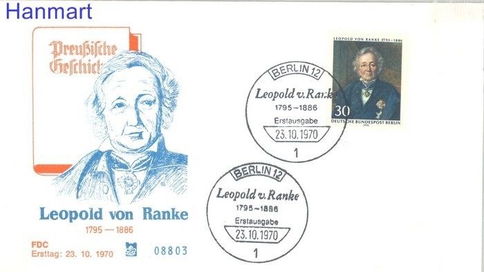 Znaczek Berlin Niemcy 1970 FDC