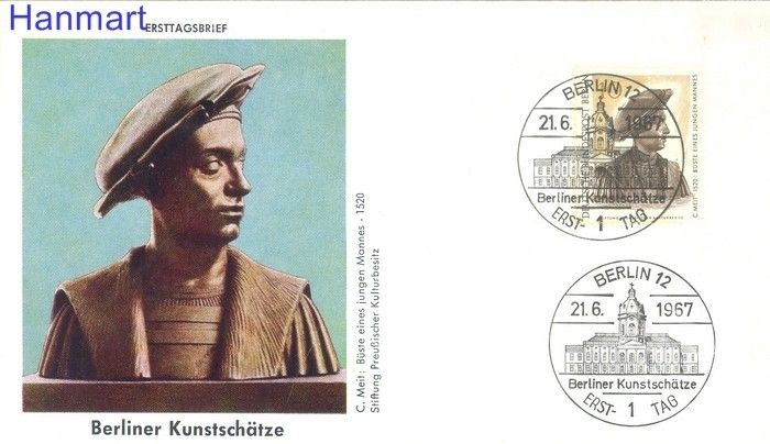 Znaczek Berlin Niemcy 1967 Mi 303 FDC