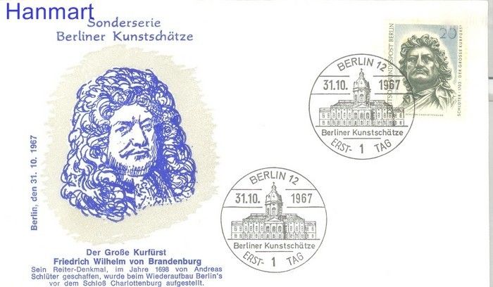 Znaczek Berlin Niemcy 1967 FDC