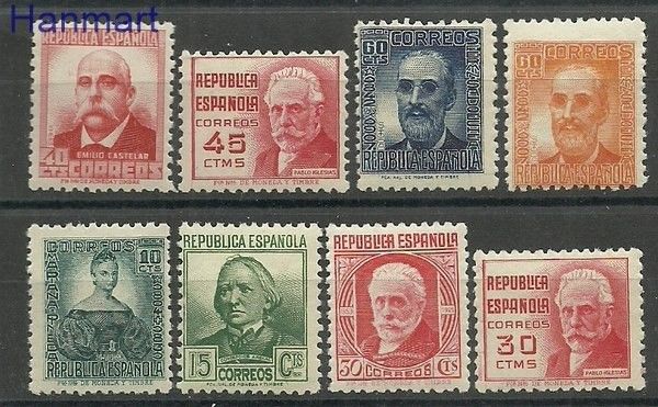 Znaczek Hiszpania 1936 Mi 684-691 Czyste **