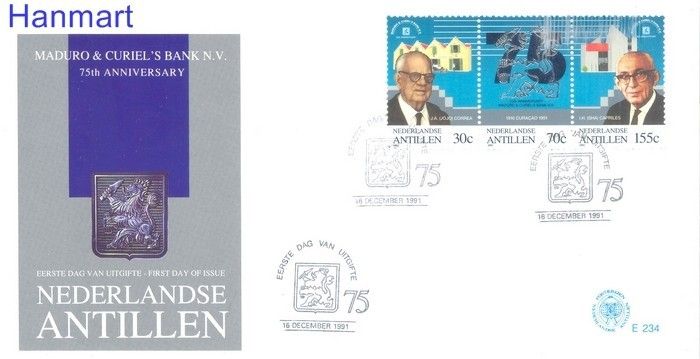 Znaczek Antyle Holenderskie 1991 Mi 736-738 FDC