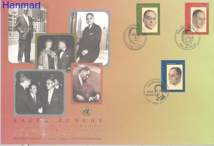 Znaczek Narody Zjednoczone Wiedeń 2003 Mi 395, 472, 931 FDC