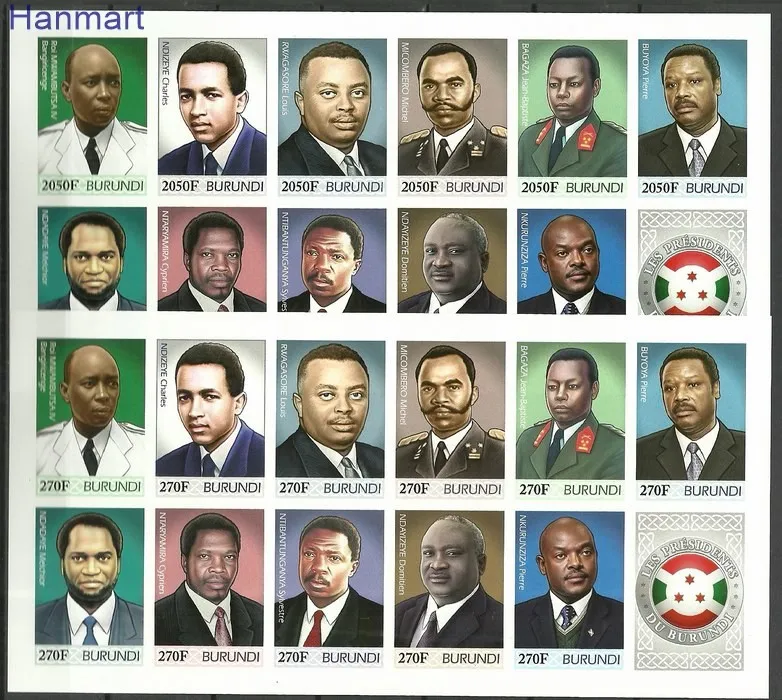 Znaczek Burundi 2012 Mi arkB2486-2529B Czyste **