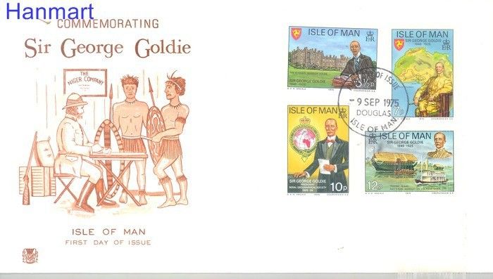 Znaczek Wyspa Man 1975 Mi 64-67 FDC