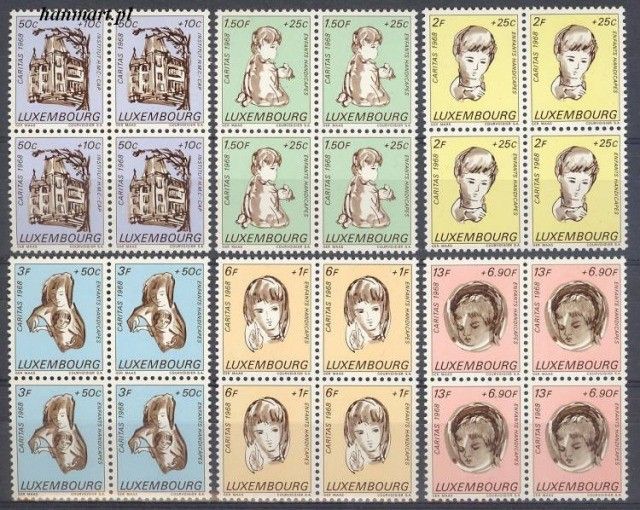 Znaczek Luksemburg 1968 Mi 779-784 Czyste **