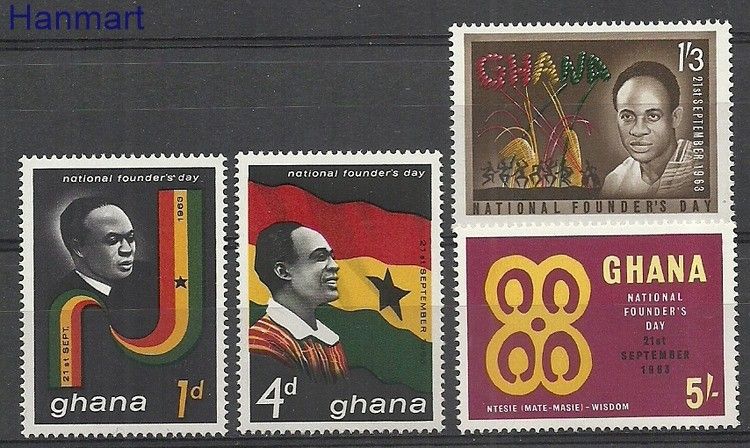 Znaczek Ghana 1963 Mi 153-156 Czyste **