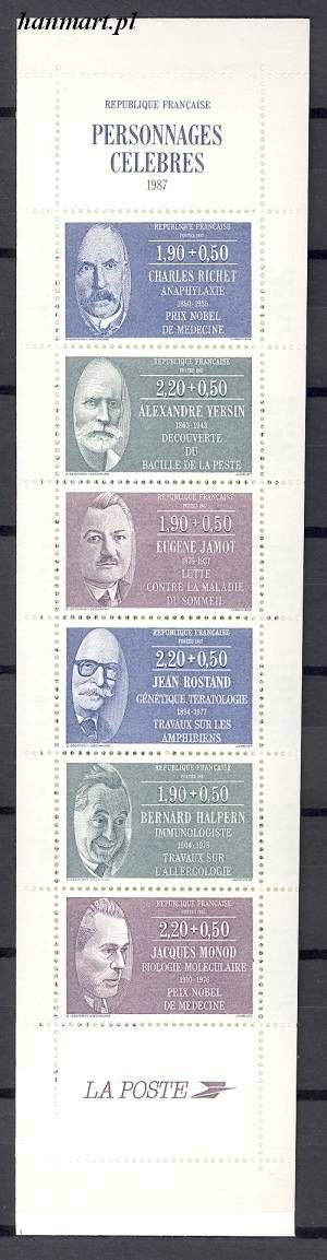 Znaczek Francja 1987 Mi mh 7 Czyste **