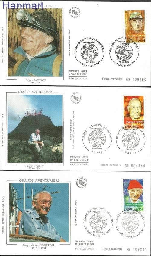Znaczek Francja 2000 Mi S3483-3488 FDC