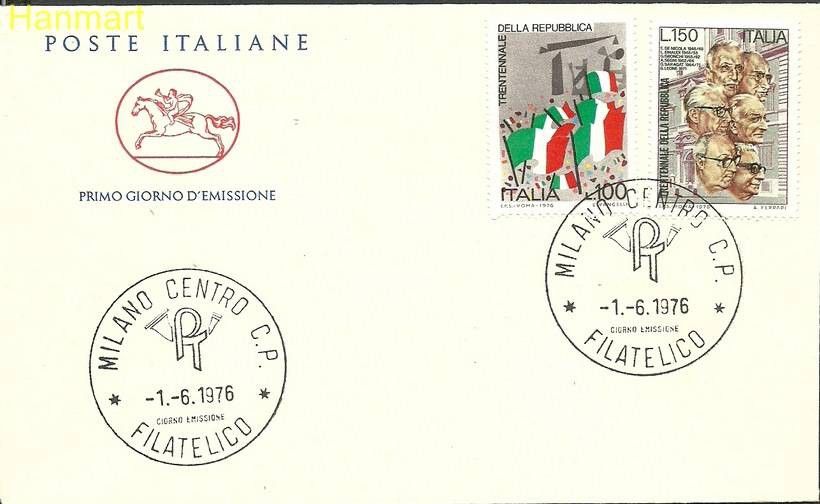 Znaczek Włochy 1976 Mi 1532-1533b FDC