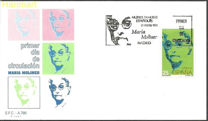 Znaczek Hiszpania 1991 Mi 2975 FDC
