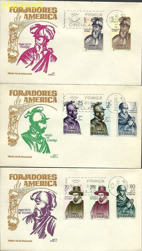 Znaczek Hiszpania 1964 Mi 1511-1518 FDC