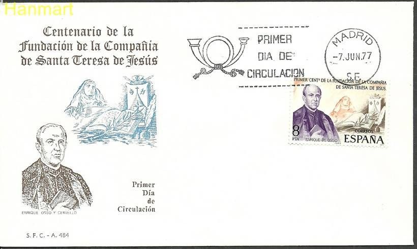Znaczek Hiszpania 1977 Mi 2302 FDC
