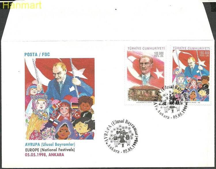 Znaczek Turcja 1998 Mi 3148-3149 FDC