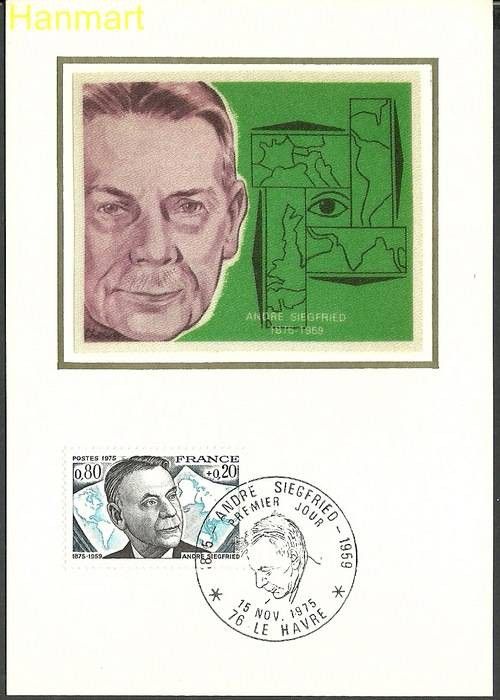 Znaczek Francja 1975 Mi S1940 Karta Max