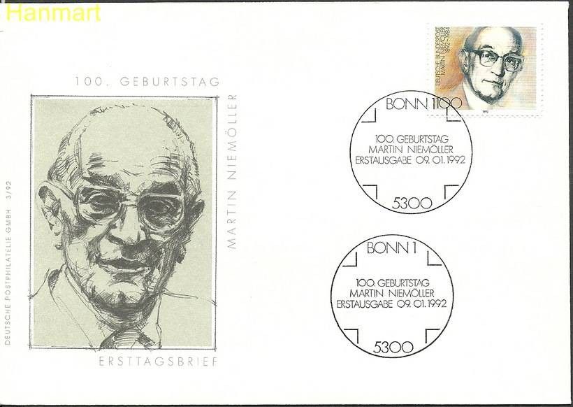 Znaczek Niemcy 1992 Mi 1584 FDC