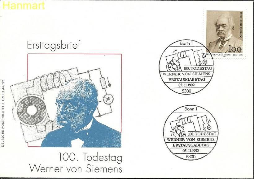 Znaczek Niemcy 1992 Mi 1642 FDC
