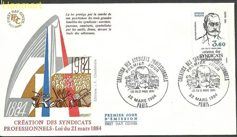 Znaczek Francja 1984 Mi 2431 FDC