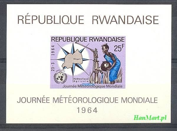 Znaczek Rwanda 1964 Mi bl 1 Czyste **