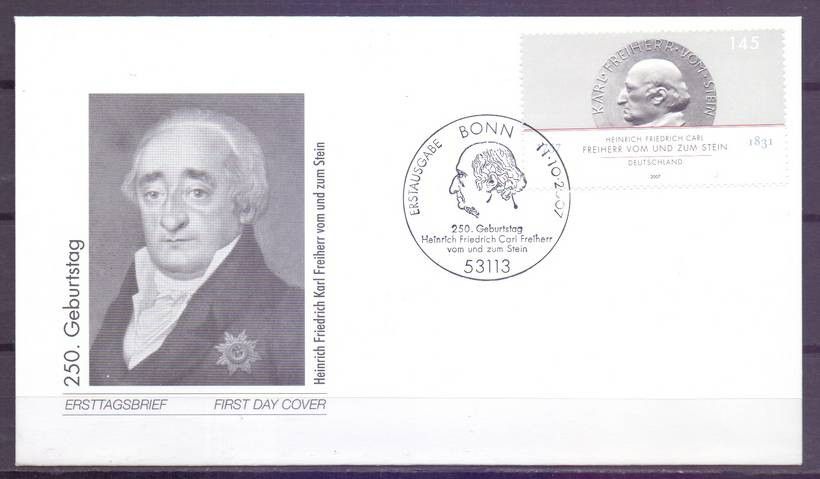 Znaczek Niemcy 2007 Mi 2624 FDC