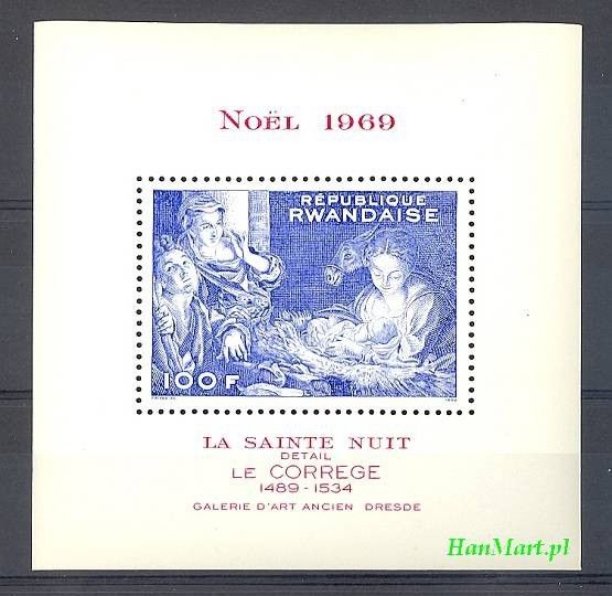 Znaczek Rwanda 1969 Mi bl 23 Czyste **