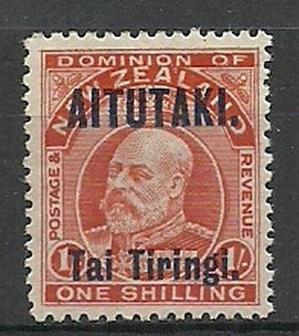 Znaczek Aitutaki 1914 Mi 10 Z podlepką *